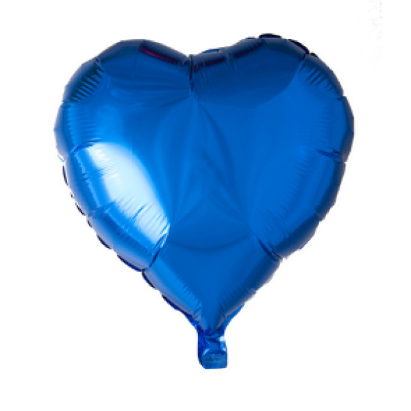 Folienballon Herz Blau 45cm